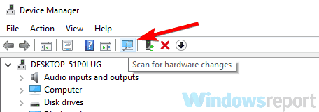 scan for hardware changes slow printer