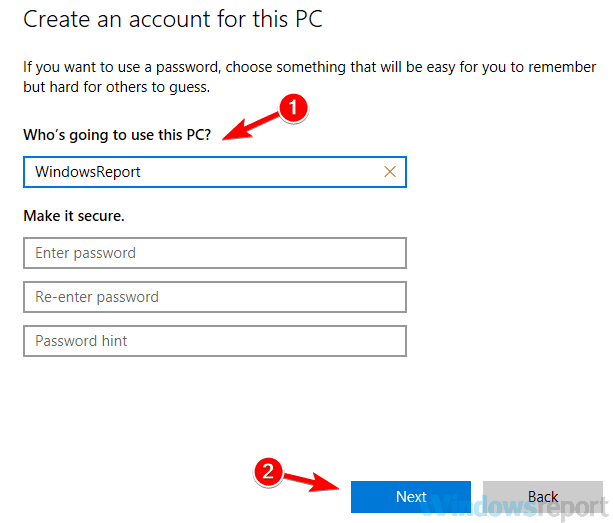 enter user information Task Manager Windows 10 not showing