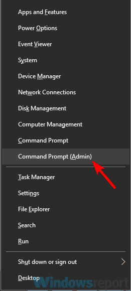command prompt win + x menu No Task Manager Windows 10