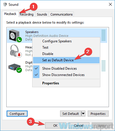 No audio output device is installed Windows 10 Dell