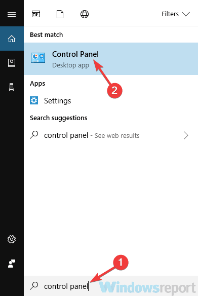 control panel search Dell touchpad click not working