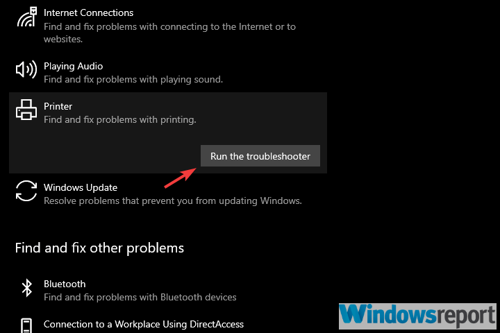 Windows 10 Printer troubleshooter windows fax and scan error applying settings to driver