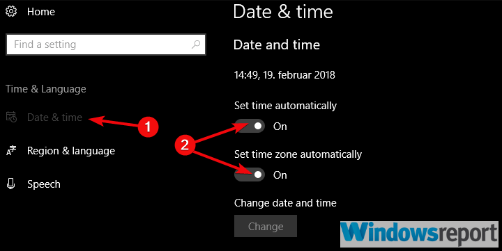 date and time
