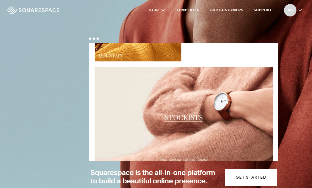 SquareSpace Homepage - best website design software