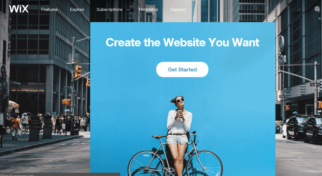 Wix homepage - best website design software