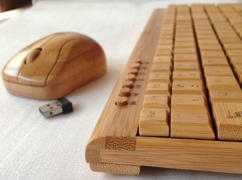 Wood mouse keyboard
