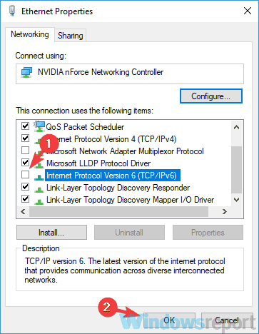 disable ipv6 nordVPN can't connect