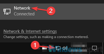 network taskbar dns server can't be reached