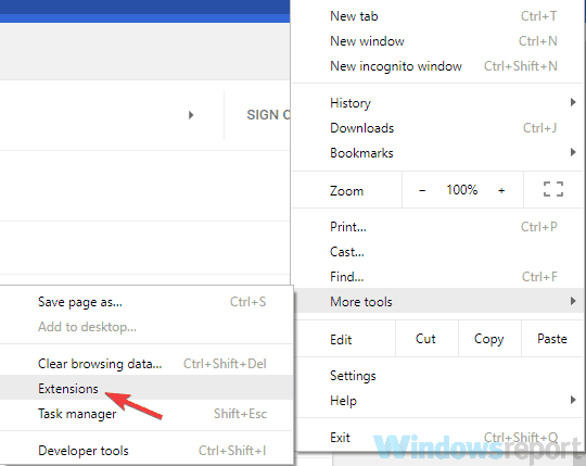 disable chrome extensions