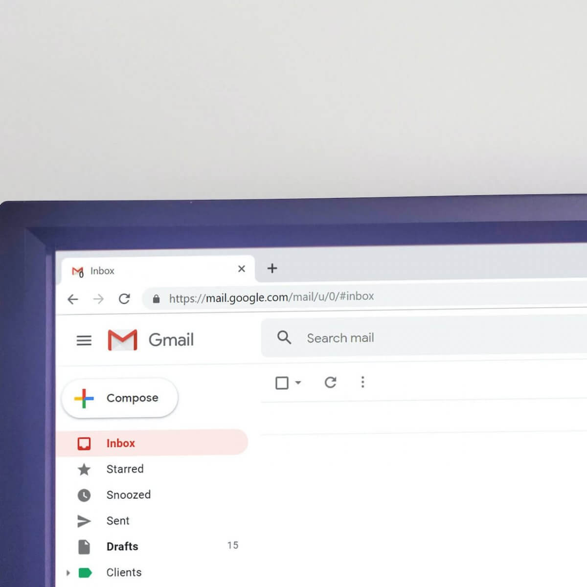 how to make enter gmail client fit on one screen