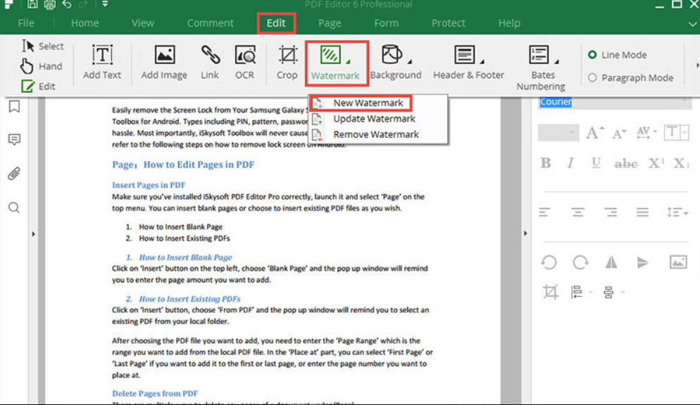 iSkysoft PDF Editor - editable PDF creator