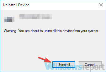 confirmation dialog USB device not recognized