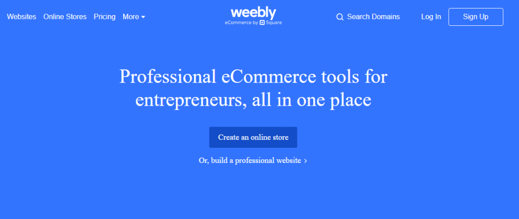 weebly homepage - website design software