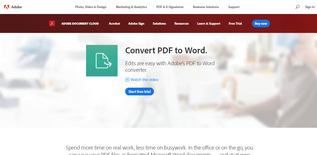 pdf to word converter adobe