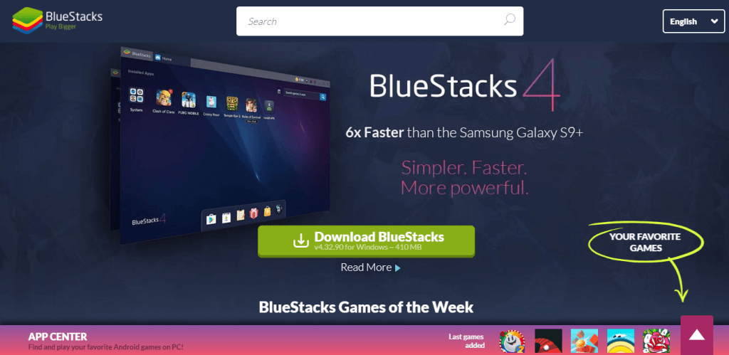 BlueStacks - emulators with no ads