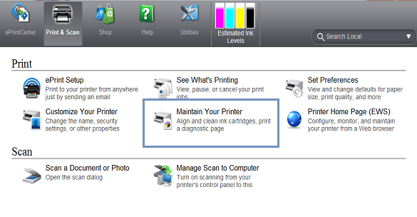 HP maintain your printer