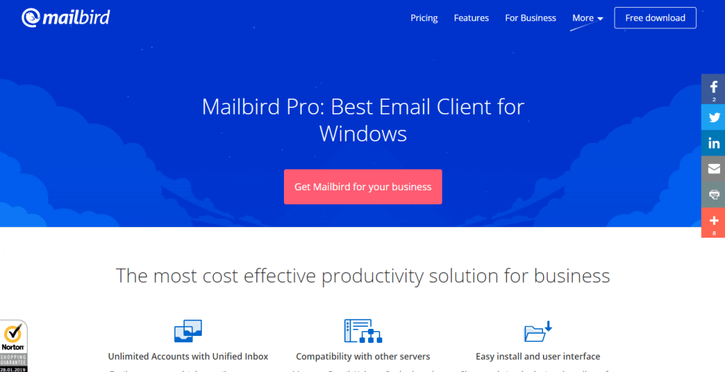 business email client south africa like mailbird pro