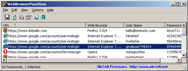 Web Browser PassView