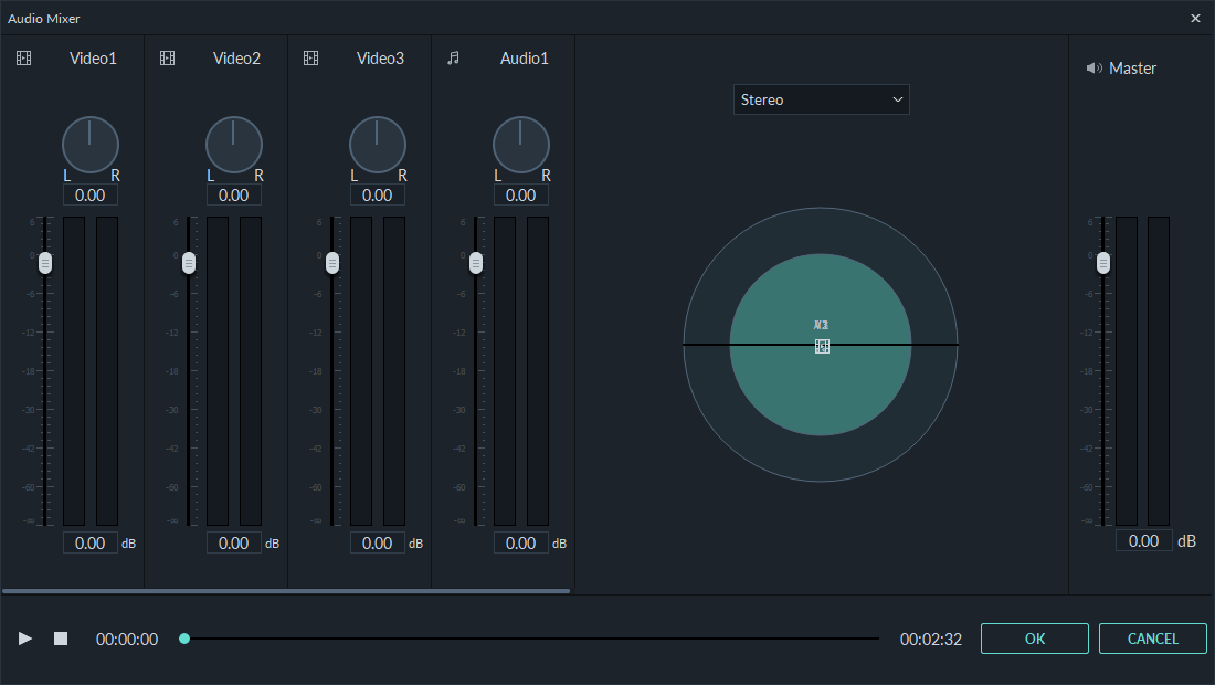 wondershare filmora9 audio mixer