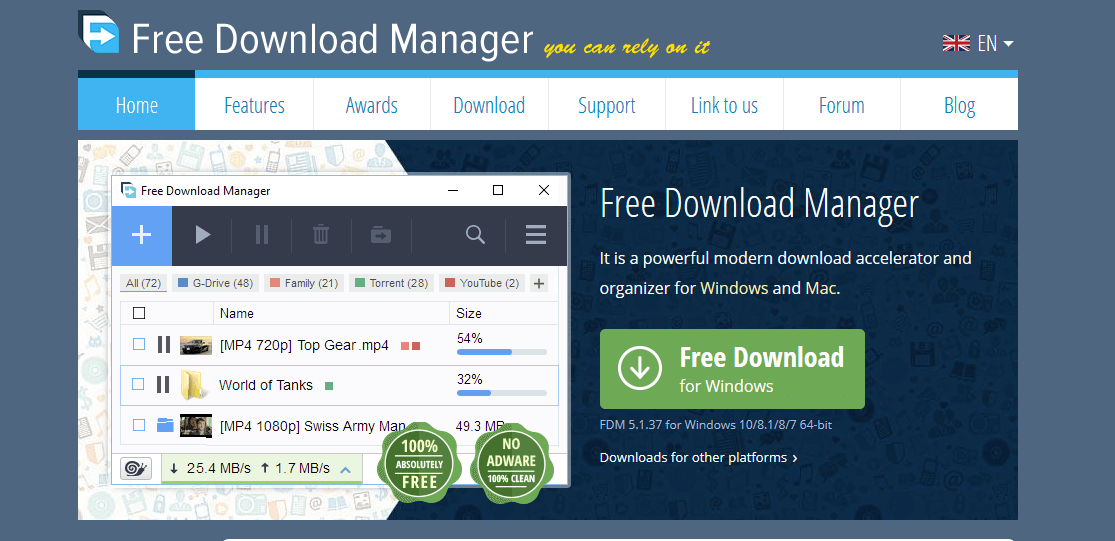 download manager windows 10