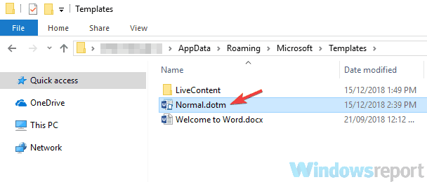 where is normal.dotm for word 2016 located in mac