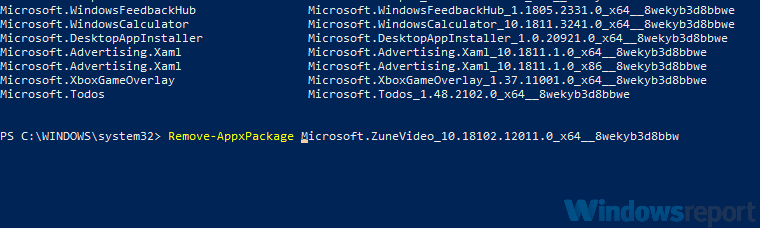 remove grayed out apps powershell