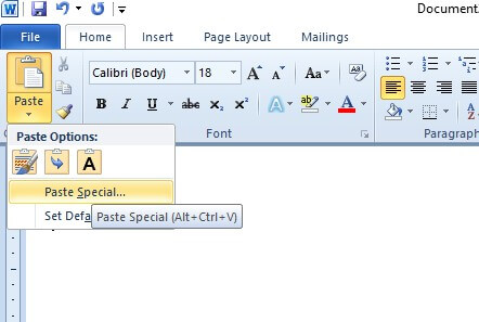 how to remove highlighting in word from copied text