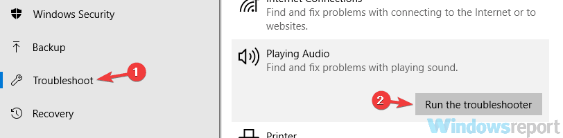 audio troubleshooter laptop speakers not working