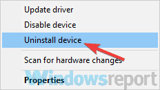 device manager uninstall sonicwall VPN can't connect