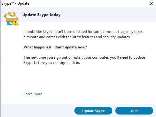 update skype