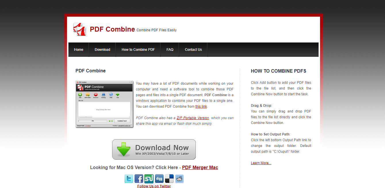 PDFcombine - free pdf combiners