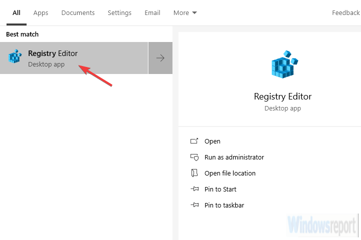 open registry editor disable fast startup windows 10 registry