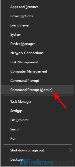 command prompt win + x menu limited access