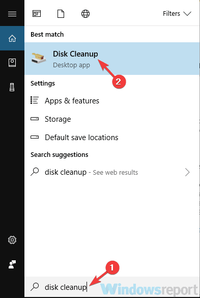 cleanup search windows 10 slow