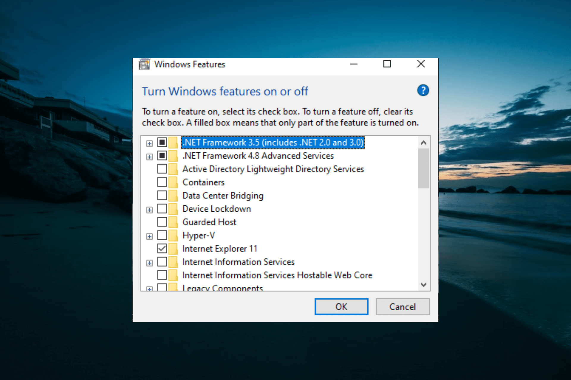 ネット フレームワーク 3.5 Windows 10