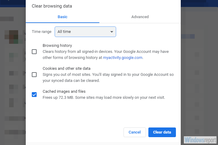 clear browsing history chrome