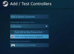 ps4 controller on steam not registering