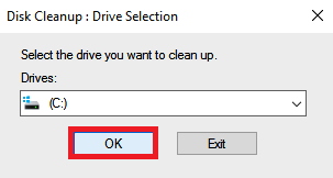 drive selection disk clenup Windows cannot download drivers