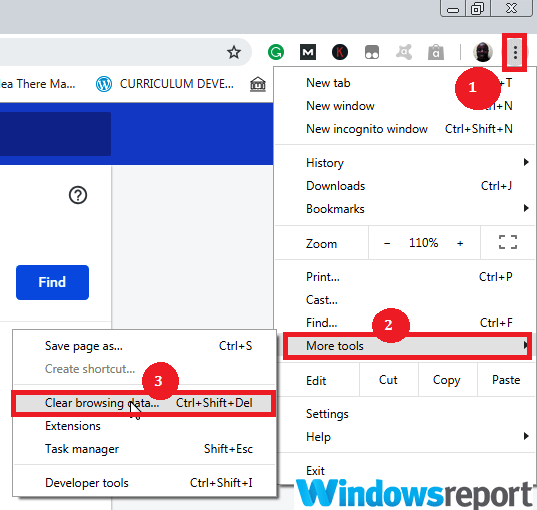 quickbooks something went wrong clear browsing data