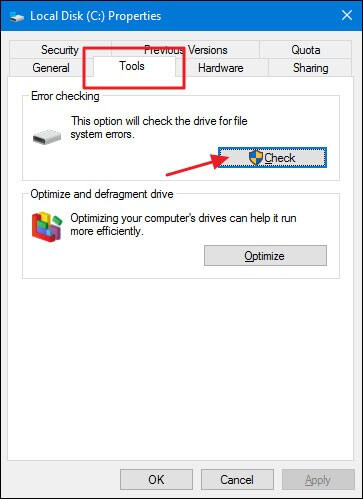 check hard drive Avipbb.sys Error
