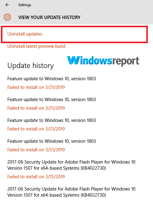 uninstall updates laptop can't open any browser