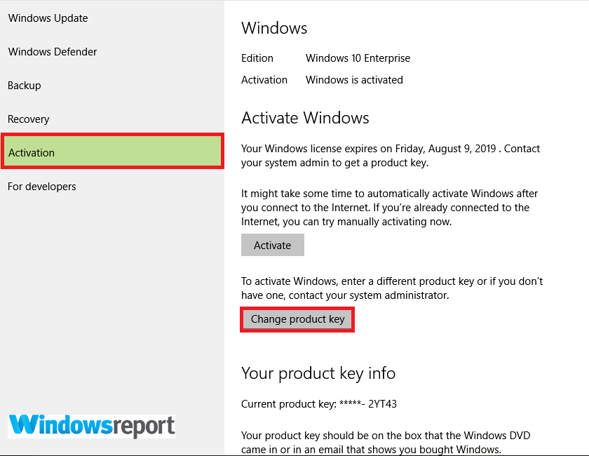 change product key windows 10 suddenly not activated
