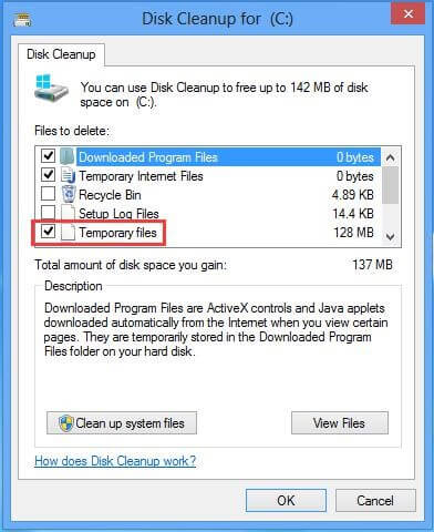 disk cleanup temporary files Avipbb.sys Error