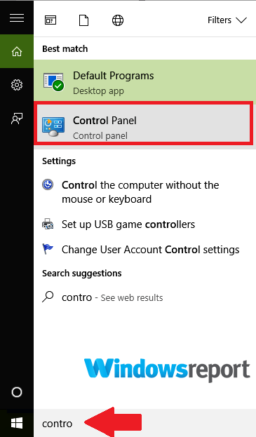 control panel search Windows found errors on this drive