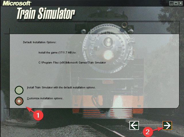 Microsoft Train simulator install