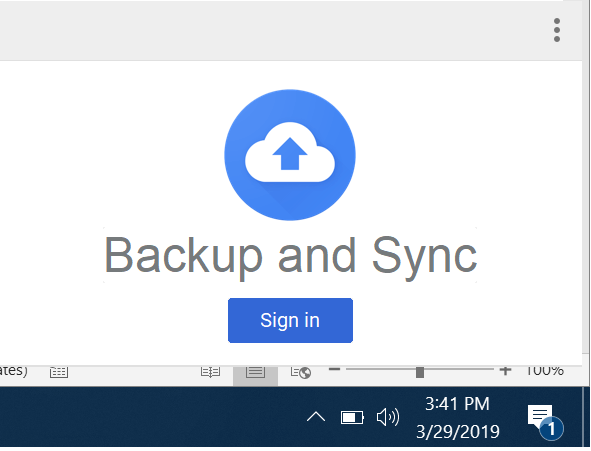 Backup and Sync Google Drive Sign in backup and sync crash