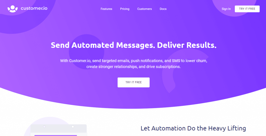 Customer.io - email drip campaign
