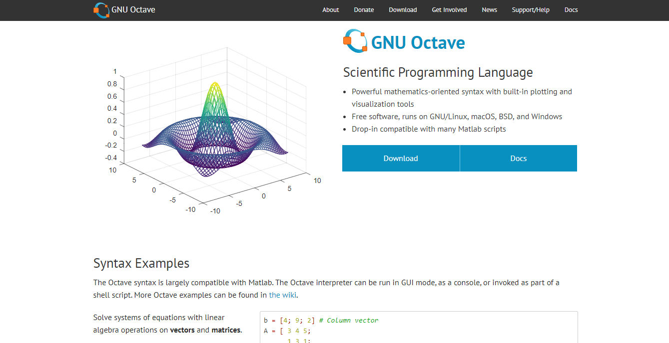 GNU Octave - numerical computing software