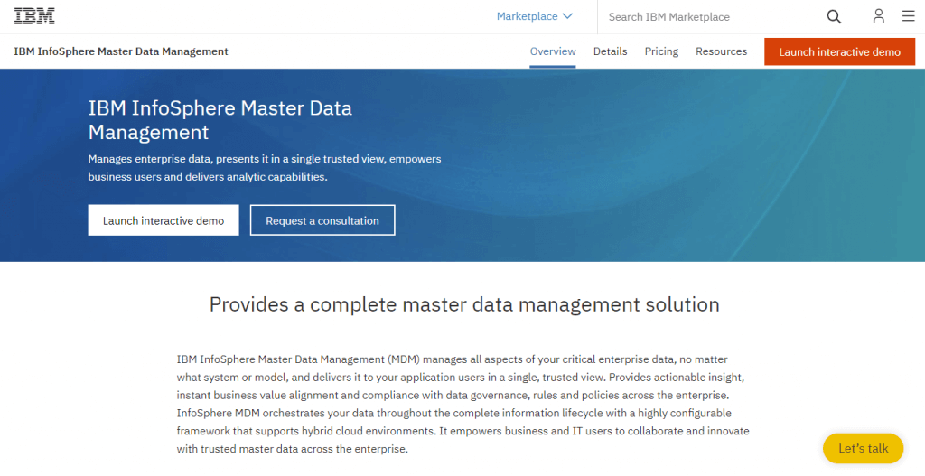 IBM InfoSphere MDM - PIM software