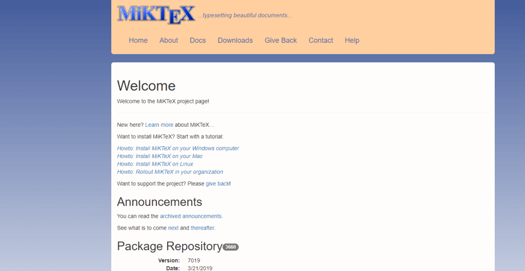 MiKTeX - LaTeX software